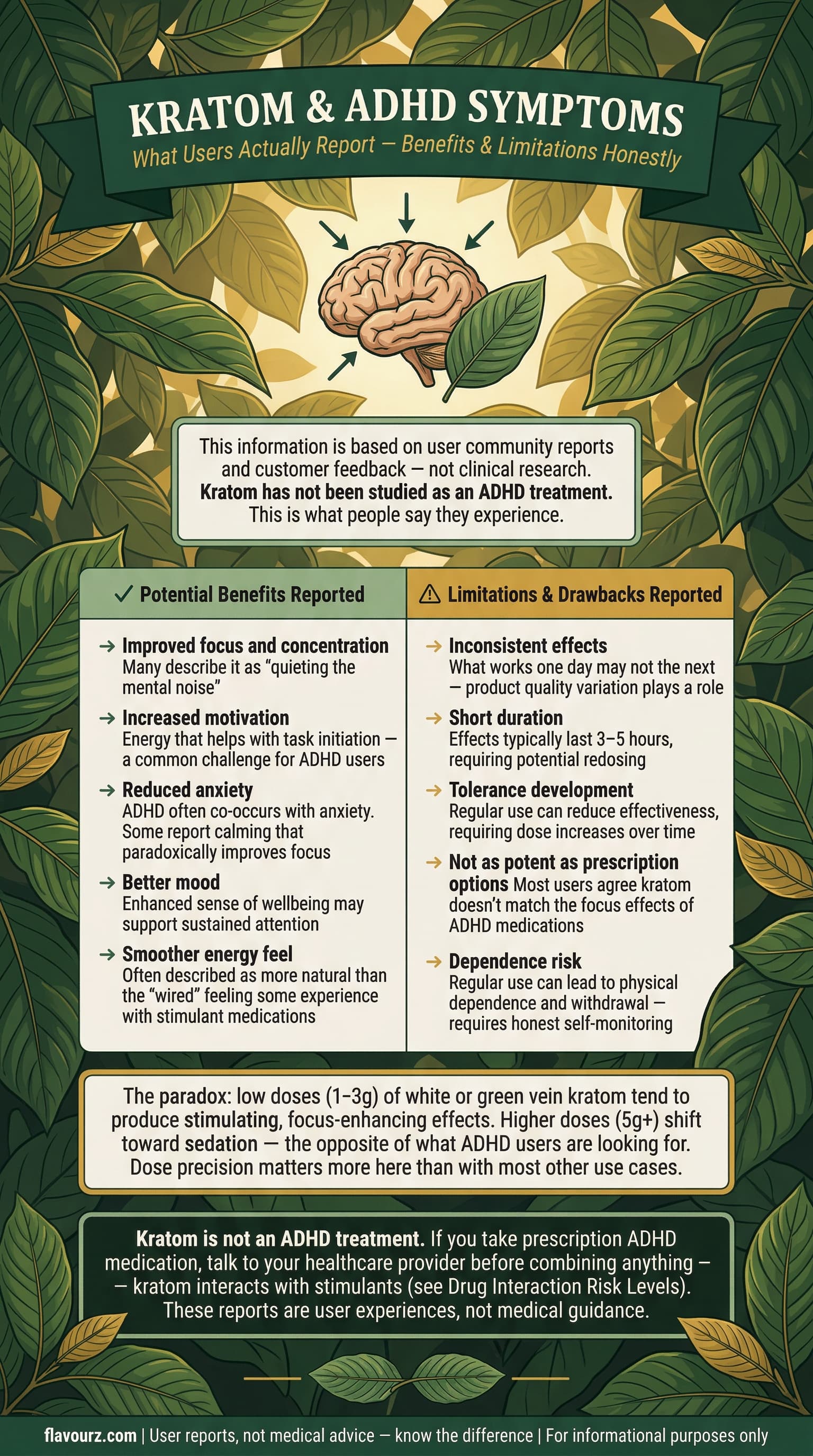 infographic What Users Report About Kratom and ADHD Symptoms